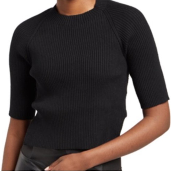 NWT NAADAM Twist back short sleeve top with open back - Picture 2 of 6